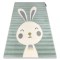Covor PETIT RABBIT iepure verde, 140x190 cm