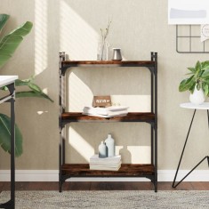 vidaXL Bibliotecă 3 niveluri stejar fumuriu 60x30x86 cm lemn prelucrat 837649