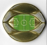 Moneda 3D, Campionatul Mondial de Fotbal - Qatar, 2022, placata cu aur, 50x45mm, Asia