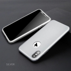 Husa 360 cu sticla inclusa Iphone 7 - Silver foto