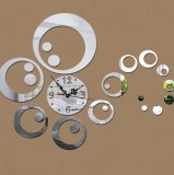 Set Oglinzi Design Modern Ceas Perete - Oglinzi Decorative Acrilice Cristal Ceas Perete - Diamant - Luxury