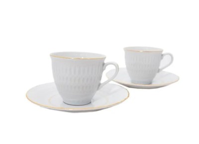 Serviciu cafea portelan 6 persoane 100 ml, Minerva - MNSCF-12 foto