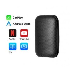 Adaptor Apple Carplay si Android Auto Wireless, Topautochei&reg;, pentru masini cu Carplay de fabrica prin cablu, Plug &amp; Play 2GB + 34GB, WI-FI 6, 2.4 Gh