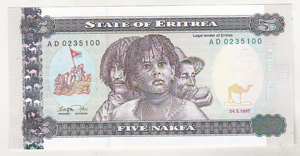 bnk bn Eritreea 5 Nafka 1997 unc