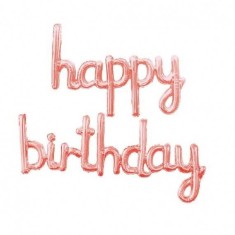 Baloane Happy Birthday Folie Rose Gold - 209x45 cm