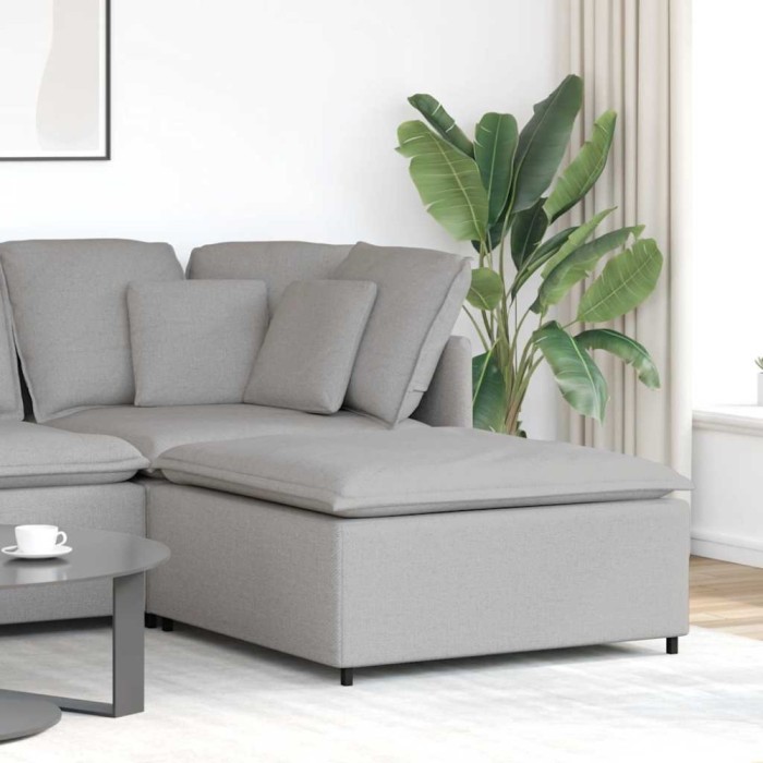 Taburet modular pentru canapea, gri nor, 100x100x48 cm