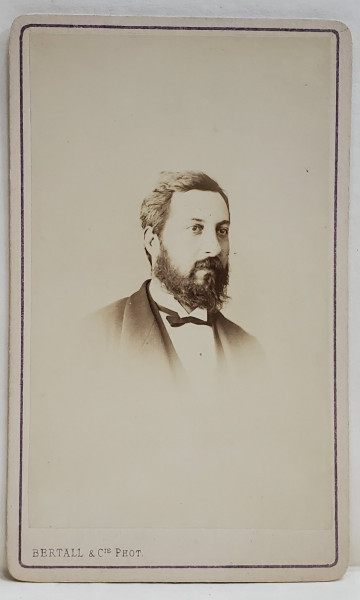 FOTOGRAF BERTALL et Cie. PARIS , NICOLAE VOINOV (1834- 1899 ) , FOST MINISTRU , FOTOGRAFIE C.D.V. , SFARSITUL SEC. XIX