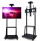 Stand/Stativ/Suport mobil de TV cu roți blocabile, 80-190cm, negru cu 3 etaje