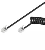 Cablu telefonic receptor spiralat 4m RJ10 4P4C Goobay