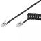Cablu telefonic receptor spiralat 4m RJ10 4P4C Goobay