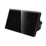Intrerupator Simplu + Simplu cu Touch din Sticla LUXION SmartElectro IntelligentHouse