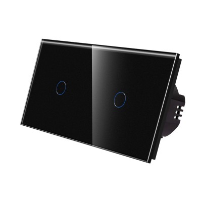 Intrerupator Simplu + Simplu cu Touch din Sticla LUXION SmartElectro IntelligentHouse foto
