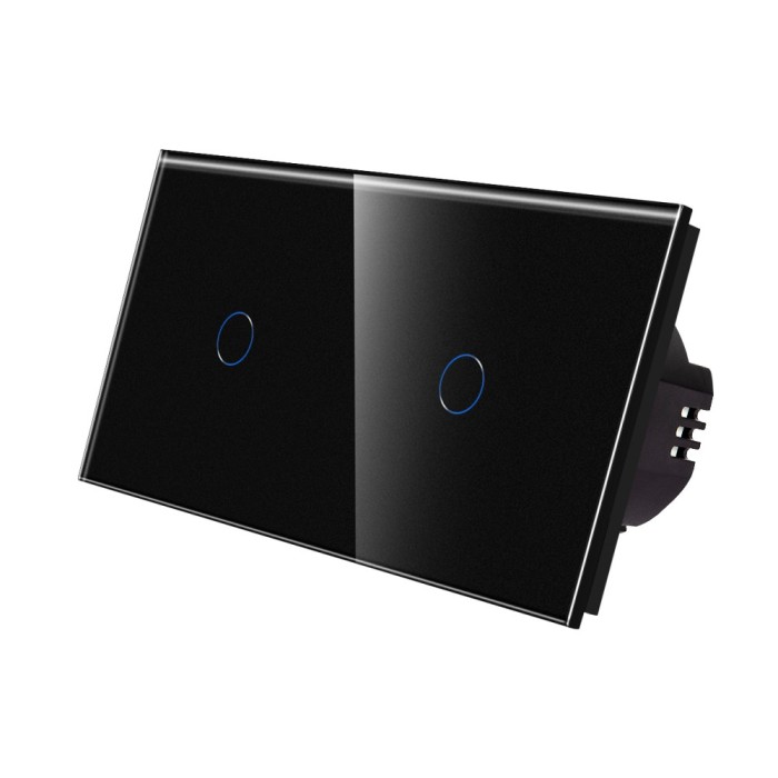 Intrerupator Simplu + Simplu cu Touch din Sticla LUXION SmartElectro IntelligentHouse