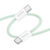 Cumpara ieftin Hoco (X104) Cablu Date si Incarcare, USB-C, PD60W, QC3.0, Brodat, 2m, Verde