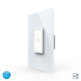 Cumpara ieftin Intrerupator touch cap scara Livolo Zigbee EC, alb, cu rama din sticla
