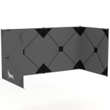 Outsunny Paravan pliabil pentru camping, paravan de intimitate cu cordoane de ancorare, c&acirc;rlige pentru sol, geantă de transport pentru camping, grădin