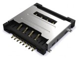 Conector pentru carduri Mini SIM duble 3mm SMT Push-Pull