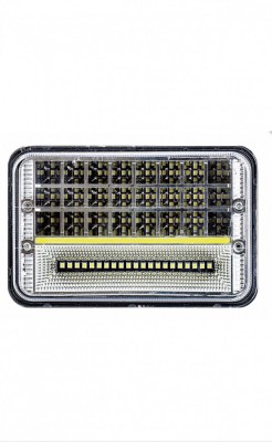Proiector LED cu DRL 45W , 2 faze 12/24V, alb 6000k foto