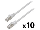 Patch cord F/UTP 6 litat CCA PVC gri 1m 26AWG 10buc, Lanberg