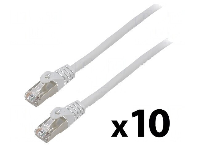 Patch cord F/UTP 6 litat CCA PVC gri 1m 26AWG 10buc