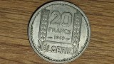 Algeria franceza - moneda de colectie - 20 francs / franci 1949 - stare ff buna!