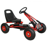 Kart cu pedale, volan si roti gonflabile, pentru copiii cu varsta intre 3-8 ani, KidsCare