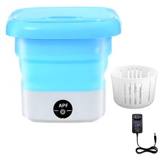 Mini Masina de Spalat APF&reg; , Pliabila , Portabila de 3 kg cu Centrifuga pentru Camping si Calatorii