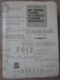 DIN ISTORIA TEORIEI SI A CRITICII LITERARE ROMANESTI VOL.1 1812-1866-GEORGE IVASCU-223384