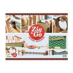 Zig & Go Djeco, set de constructie trasee, 48 piese