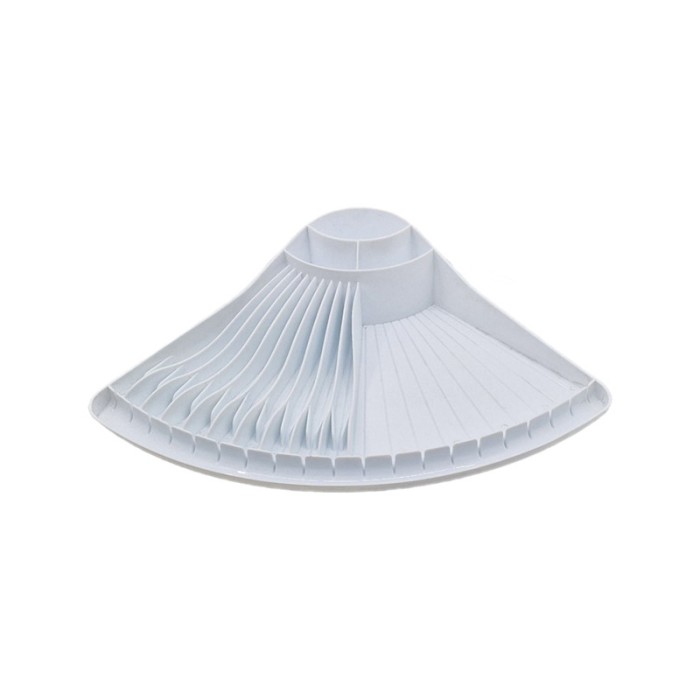 Scurgator de vase din plastic, forma evantai, alb, 330 x 330 x 90 mm