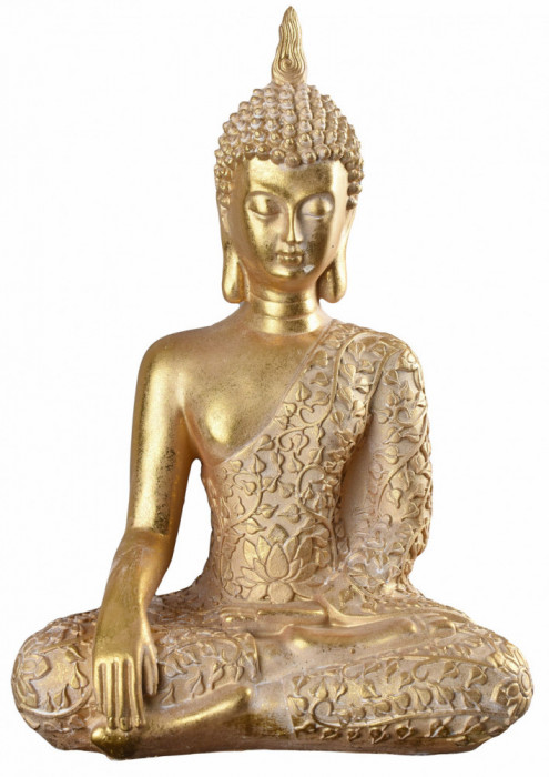 Statueta aurie cu Buddha din rasini CW620