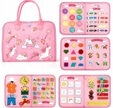 CARTE EDUCAȚIONALĂ CREATIVĂ DIN FELT MONTESSORI 8-&icirc;n-1 &Icirc;NVĂȚARE PRIN JOACĂ