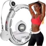 Cerc fitness, pentru antrenament Hula Hoop, contor cu oprire automata, reglare greutate, circumferita 75 - 109 cm, Trizand