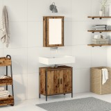 vidaXL Set mobilier baie 2 piese lemn vechi lemn inginerit
