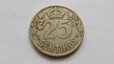 Spania- 25 centimos 1925 foto