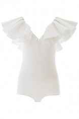 Top dama Philosophy ruffled bodysuit top A1101 726 1 Alb foto