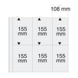 Folii transparente pentru carti postale, Yokama-Maxi, cu 6 buzunare de 155 x 108 mm