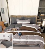 Cumpara ieftin Lenjerie Pat Hurry Sf111, Bumbac, 4 Piese, Fara Elastic, Gri, Maro, Negru