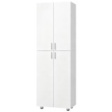 HOMCOM Dulap cu 4 Uși, 180 cm, Alb | Aosom Romania