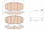 TRW GDB3553 set placute frana,frana disc
