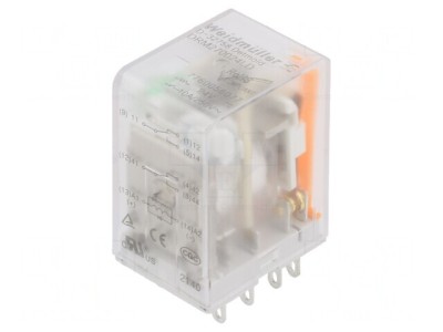 Releu Electromagnetic DPDT 24VDC 10A cu Soclu foto