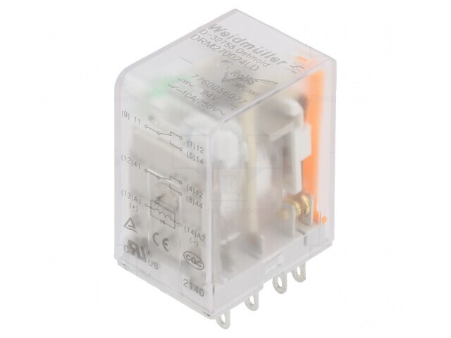 Releu Electromagnetic DPDT 24VDC 10A cu Soclu