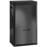 HOMCOM Coș rectangular cu pedală, coș bucătărie 56 L, 3 compartimente, &icirc;nchidere silențioasă, oțel inox, 45,7x35,8x76cm negru | Aosom Romania