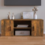 VidaXL Comodă TV, stejar fumuriu, 100x35x40 cm, lemn prelucrat