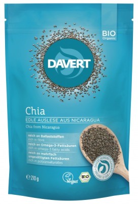 Seminte de Chia Premium Bio 210gr Davert foto