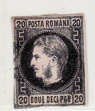 Romania 1867 CAROL I cu favoriti H.subtire 20 parale foto