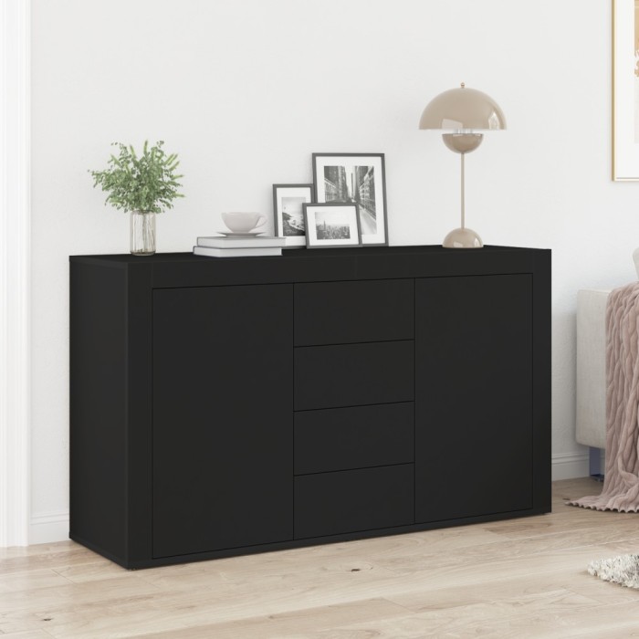 bufet vidaXL Negru Lemn prelucrat 120 x 36 x 69 cm Depozitare Bufet