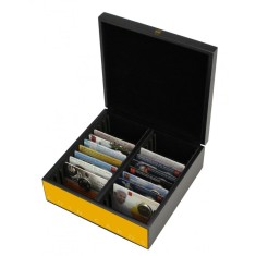 Cutie din lemn pentru 48 monede in carduri de monede