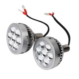 Set 2 proiectore LED 3&amp;quot; pentru faza lunga auto / moto cu lumina de zi DRL 35W, 12V, 3000Lm - i6