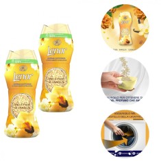 Set 2x Perle Parfumate Lenor Gold Flori de vanilie, Prospetime indelungata,700 Gr